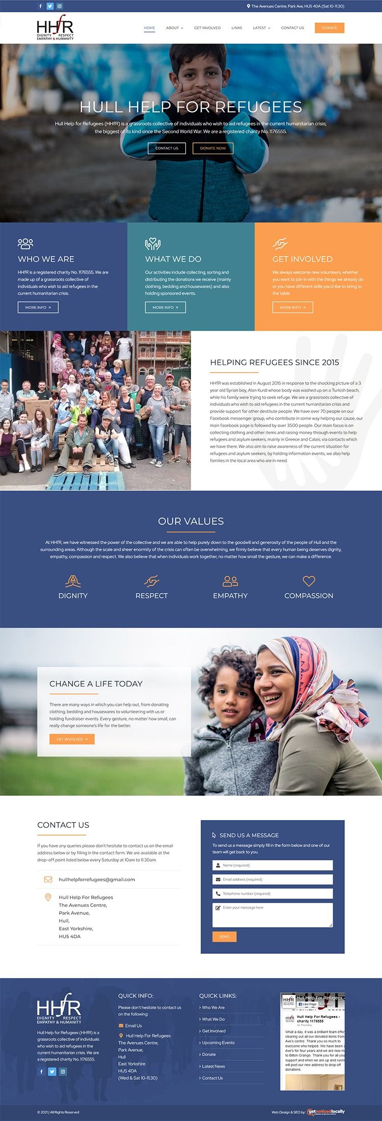 Hull Help For Refugees Web Design